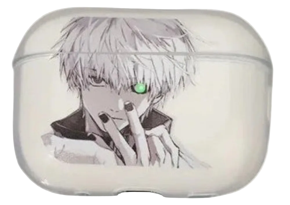 Ken Kaneki white anime aripod case from Tokyo Ghoul