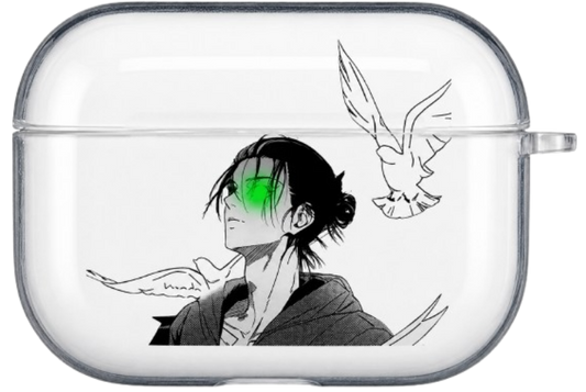 Eren Yeager black Anime Airpod Case from Attack on Titan