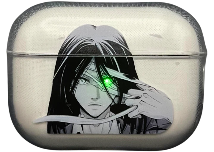 Eren Yeager black Anime Airpod Case from Attack on Titan