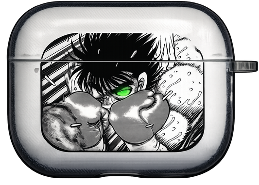 Ippo black Anime Airpod Case from Hajime no Ippo