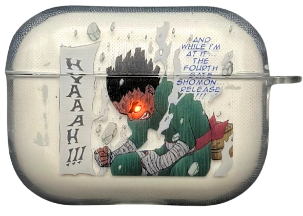 Rock Lee black Anime Airpod Case from Naruto