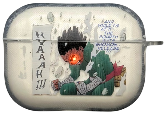 Rock Lee black Anime Airpod Case from Naruto